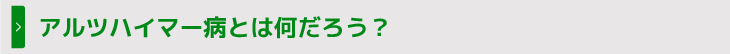 アルツハイマー病とは何だろう?