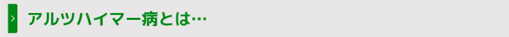 アルツハイマー病とは…