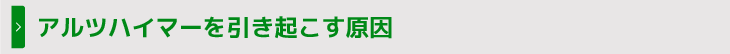 アルツハイマーを引き起こす原因