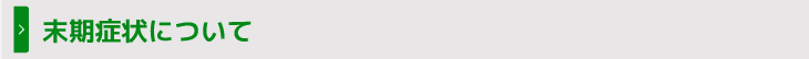 末期症状について