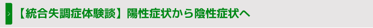 【統合失調症体験談】陽性症状から陰性症状へ